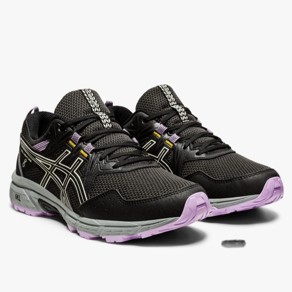 Asics Shoes - NWOB Asics Black and Purple Athletic Running Shoes with Mesh Women size 7.5